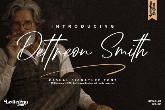 Dettreon Smith: A Handwritten Font for Elegant Design