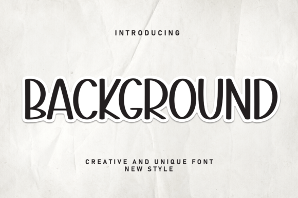 Elevate Your Visual Design with the Background Font