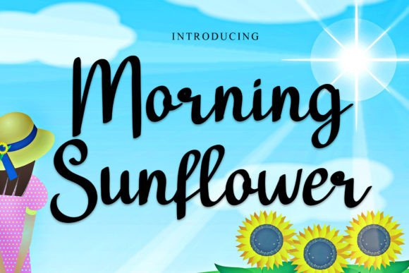 Morning Sunflower: Handwritten Elegance for Modern Design