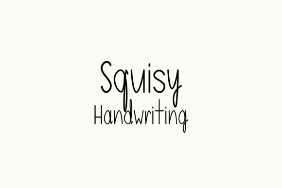 Squisy: A Handwritten Font for Creative Designers