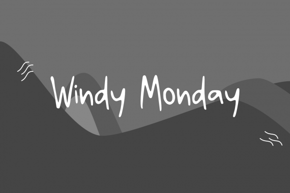 Windy Monday: A Handwritten Font for Creative Projects